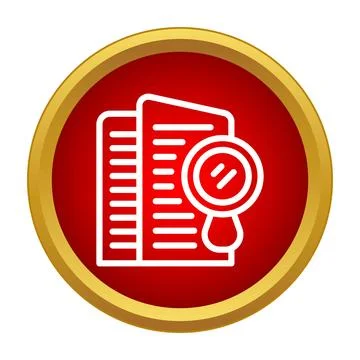 Document folder magnifying glass searching data icon Illustrazione stock