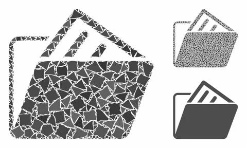 Document folder Mosaic Icon of Tuberous Elements Stock Illustration