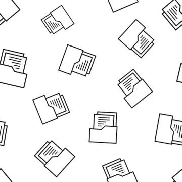 Document folder portfolio seamless pattern background. Business concept vecto Stock-Illustration