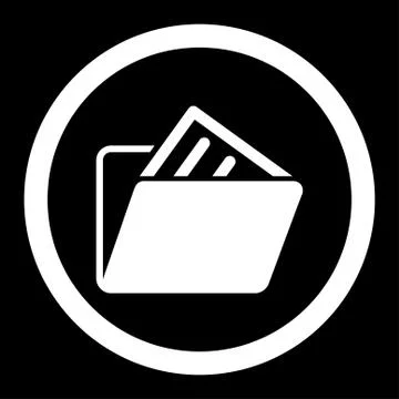 Document Folder Rounded Vector Icon Stock Illustration