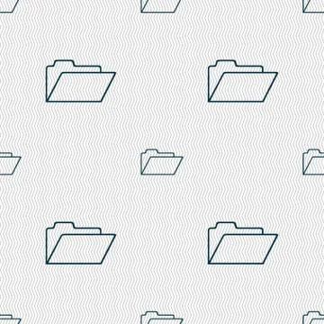 Document folder sign. Accounting binder symbol. Seamless abstract background  Stock Illustration