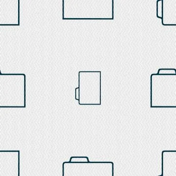Document folder sign. Accounting binder symbol. Seamless abstract background wit Stock Illustration