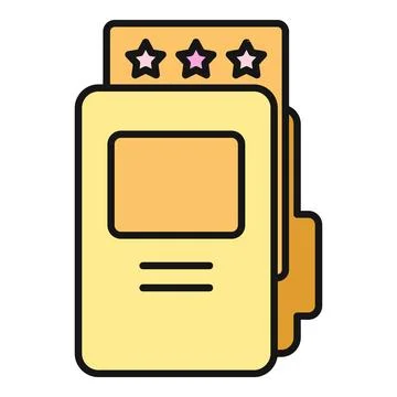 Document folder with stars showing premium service identity Stock-Illustration