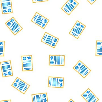 Document folder vector seamless pattern Stock Illustration