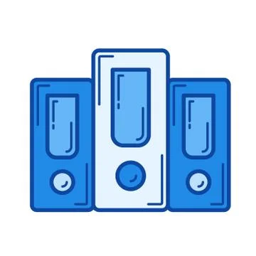 Document folders line icon. Illustrazione stock