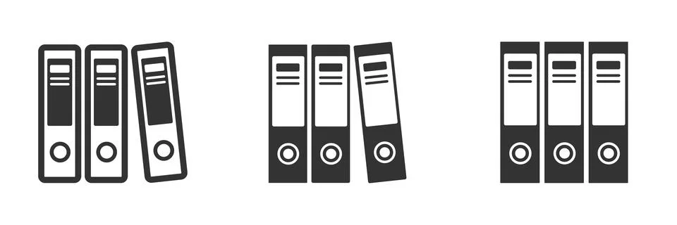 Document folders simple icon, archive Flaticon isolated on white background Stock Illustration
