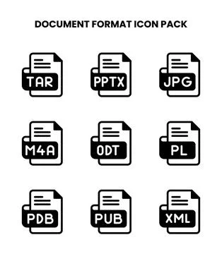 Document Format DuoTone Design Icons Pack 스톡 일러스트