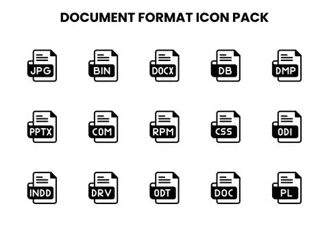 Document Format DuoTone Design Icons Pack Illustration