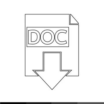 Document format icon Illustration design Illustrazione stock