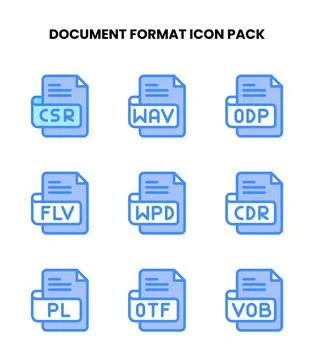 Document Format Two Colour UI Icons Pack 스톡 일러스트