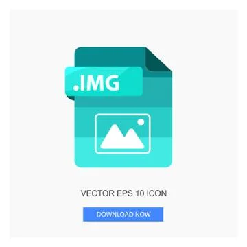 Document Formats .IMG File Paper Blue Sky Tone Color Flat Icon Vector Illustr Stock Illustration