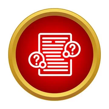 Document with frequently asked questions and answers icon 스톡 일러스트