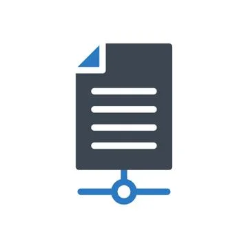 Document glyph color icon Stock Illustration