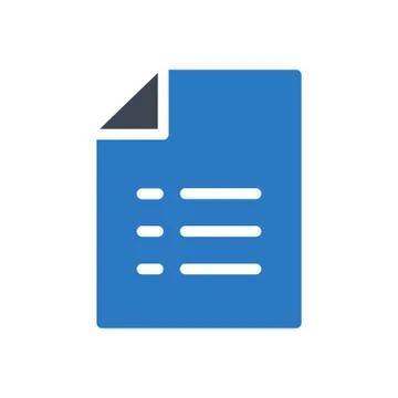 Document glyph color icon Stock Illustration