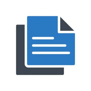 Document glyph color icon Stock Illustration