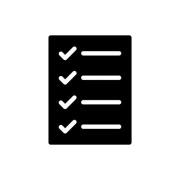 Document glyph flat icon Stock Illustration