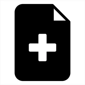 Document glyph icon vector illustration isolated on white background Stock Illustration