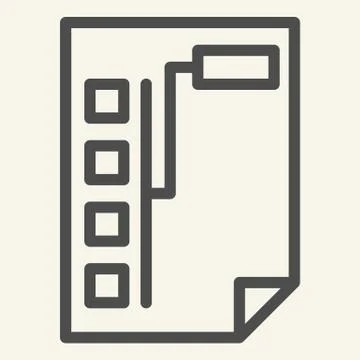 Document with graph line icon. Paper with chart vector illustration isolated on Stock Illustration