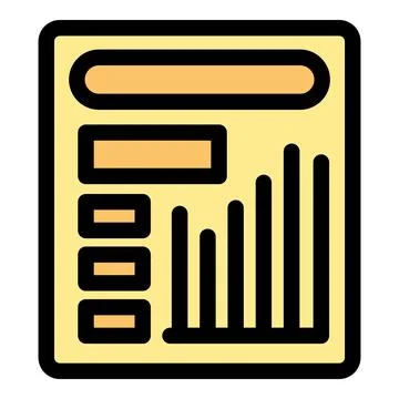 Document with growing bar chart and data points representing business growth Stock Illustration