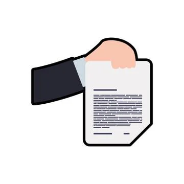 Document hand information data icon. Vector graphic Stockillustratie