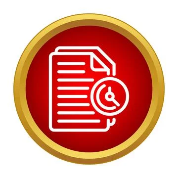 Document history icon showing urgency and deadline Stock Illustration
