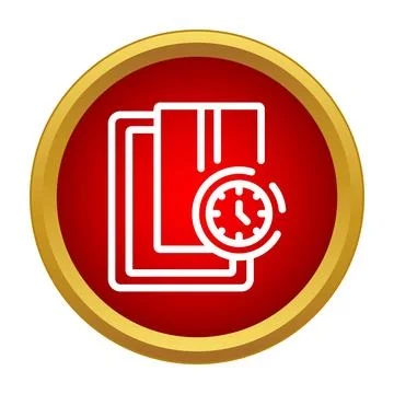 Document history tracking time record data icon Illustrazione stock