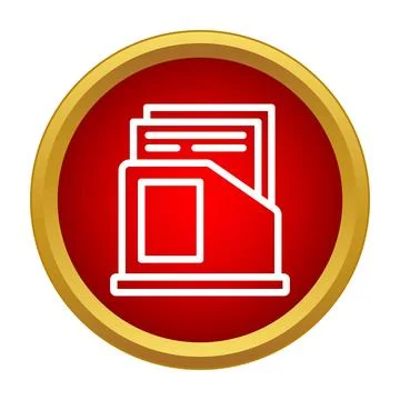 Document holder managing papers in a neat office file tray Stock Illustration