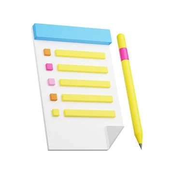 Document icon. 3d render illustration Stock Illustration