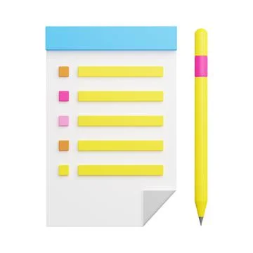 Document icon. 3d render illustration Stock Illustration