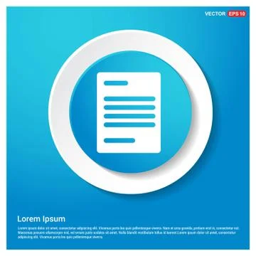 Document Icon Abstract Blue Web Sticker Button Stock Illustration