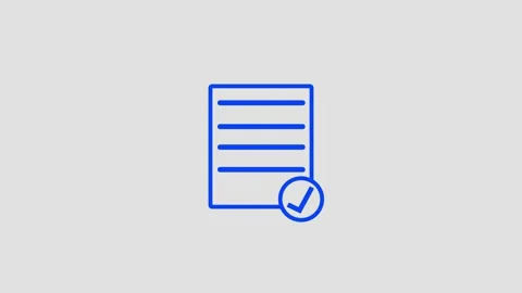 Document icon animated, document form Stockbeeldmateriaal 259492124