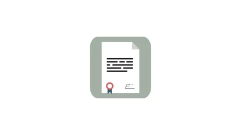 Document icon animation for video motion graphics Video stock 150060042