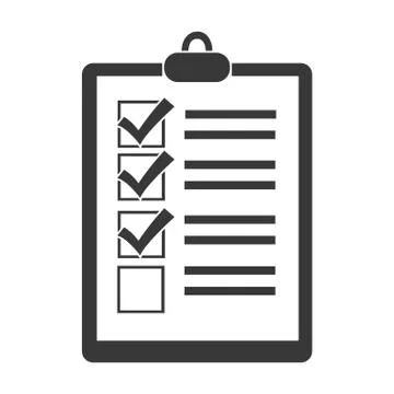 Document icon in black style isolated on white background. Logistic symbol stock Stock Illustration