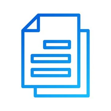 Document icon with a blue gradient color design イラスト素材