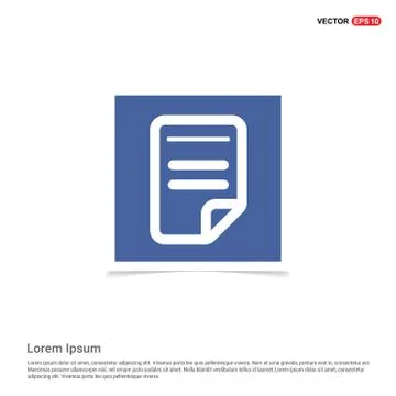 Document Icon - Blue photo Frame Stock Illustration