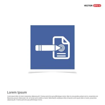 Document Icon - Blue photo Frame Ilustración de archivo