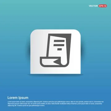 Document Icon - Blue Sticker button 스톡 일러스트