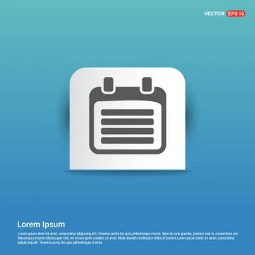 Document Icon - Blue Sticker button Illustrazione stock