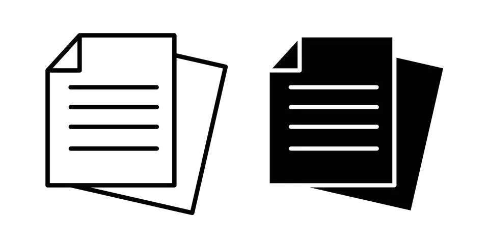 Document icon bundle for website design projects Stock Illustration