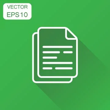 Document icon. Business concept paper sheet pictogram. Vector illustration on Stock Illustration