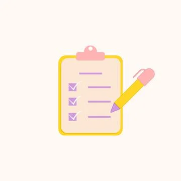 Document icon. checklist icon symbol Stock Illustration