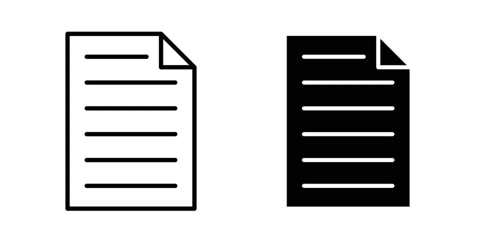Document icon concept. best for web design Stock Illustration