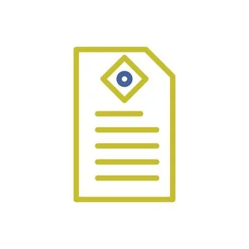 Document Icon. Concept of file, report, or paper. Stock Illustration