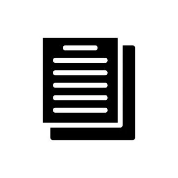 Document icon. Concept of paperwork, agreement, and contract. Stock Illustration