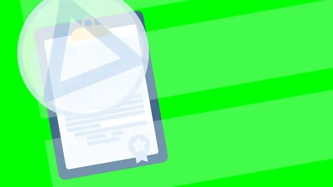 Document icon. Contract paper. Document. Folder with stamp and text Stock Footage 275169050