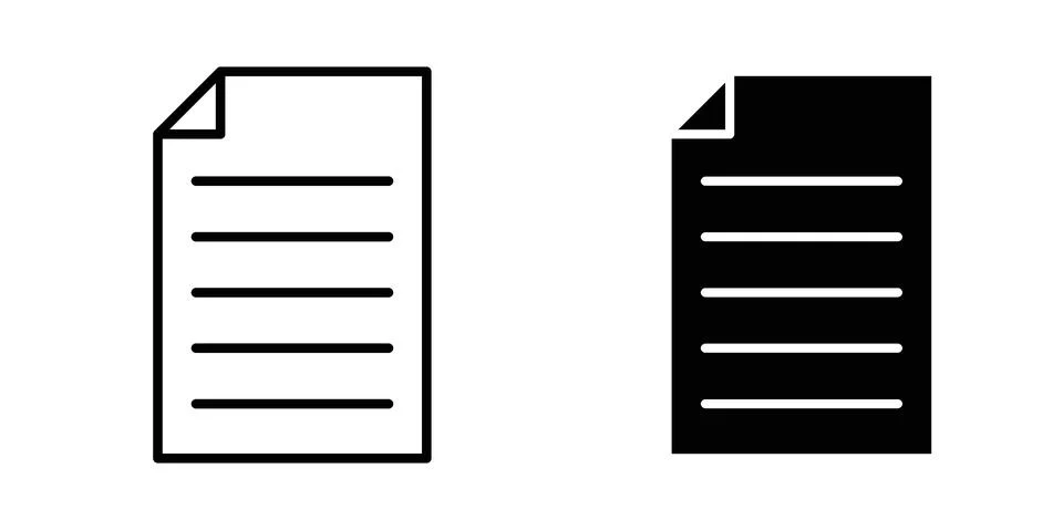 Document icon for design projects and web UI Stock Illustration