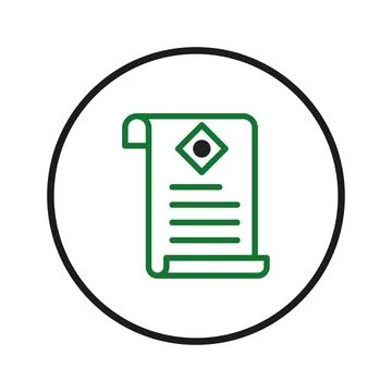 Document icon design showcasing a minimal aesthetic with soft curves and a .. Stock Illustration