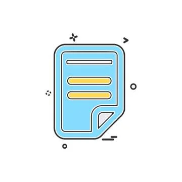 Document icon design vector 库存插图