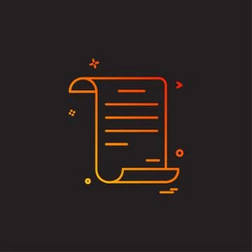 Document icon design vector 库存插图