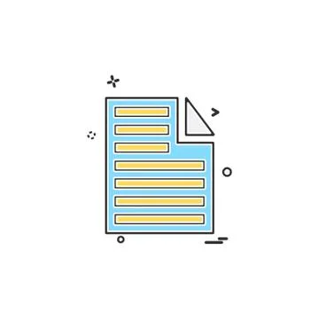 Document icon design vector Ilustración de archivo